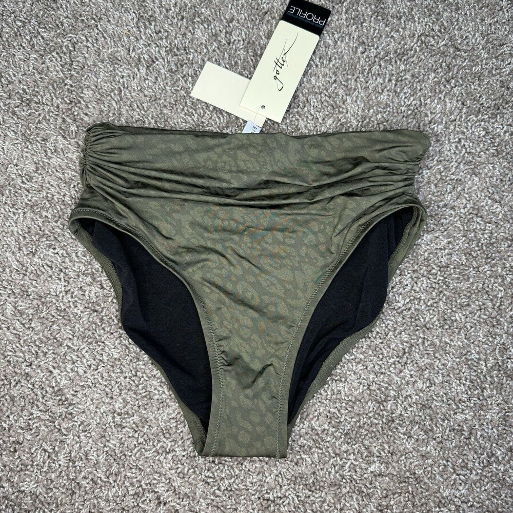 Profile by Gottex Standard Luminous Safari Side Shirred High Wiast Pant Bottom